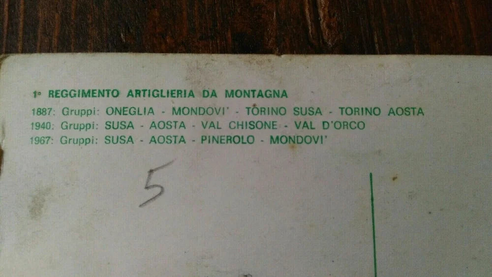 1 ° Rgt Artiglieria Alpina 1887