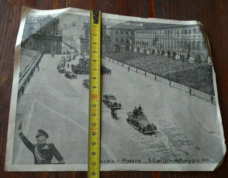 TORINO MUSSOLINI Piazza San Carlo 14 Maggio 1939 DUCE