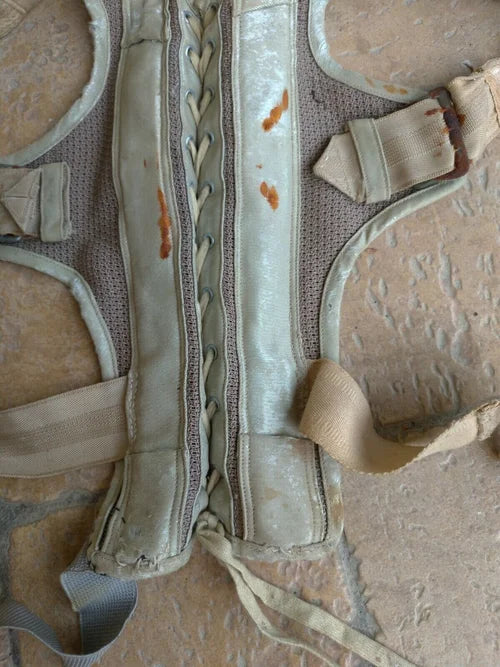 Antico Bustino Corsetto Burlesque Bianco Avorio Stringivita 1800 1900 Bustino