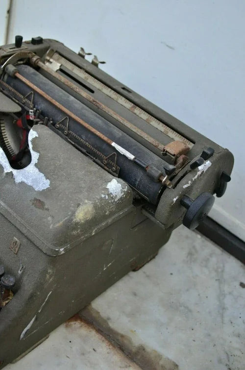 OPTIMA M10 STASI Macchina Scrivere TEDESCA MILITARE Grigioverde