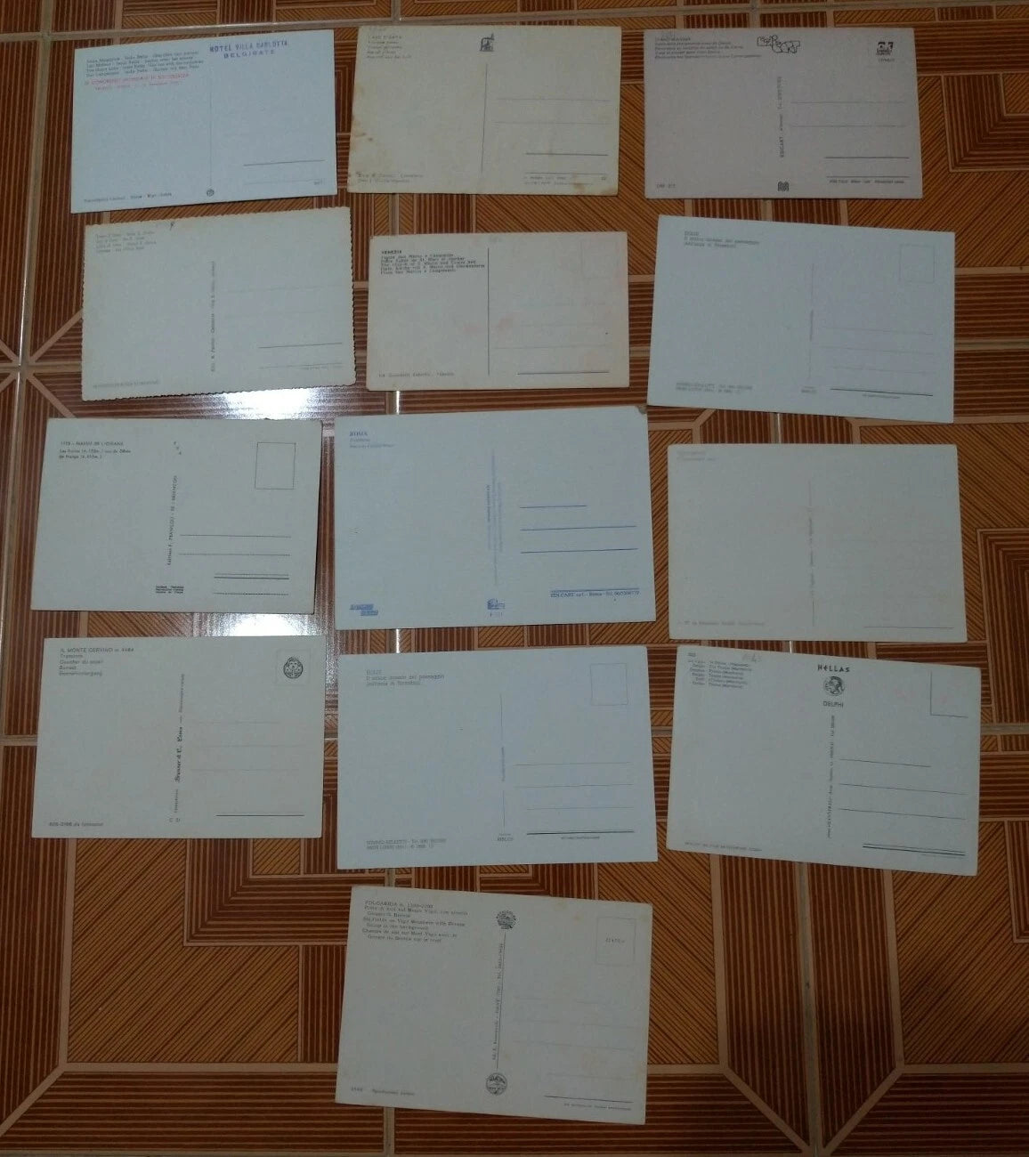 13 Cartoline Vintage NON Viaggiate ROMA VENEZIA ALPI LAGO MAGGIORE ORTA EOLIE