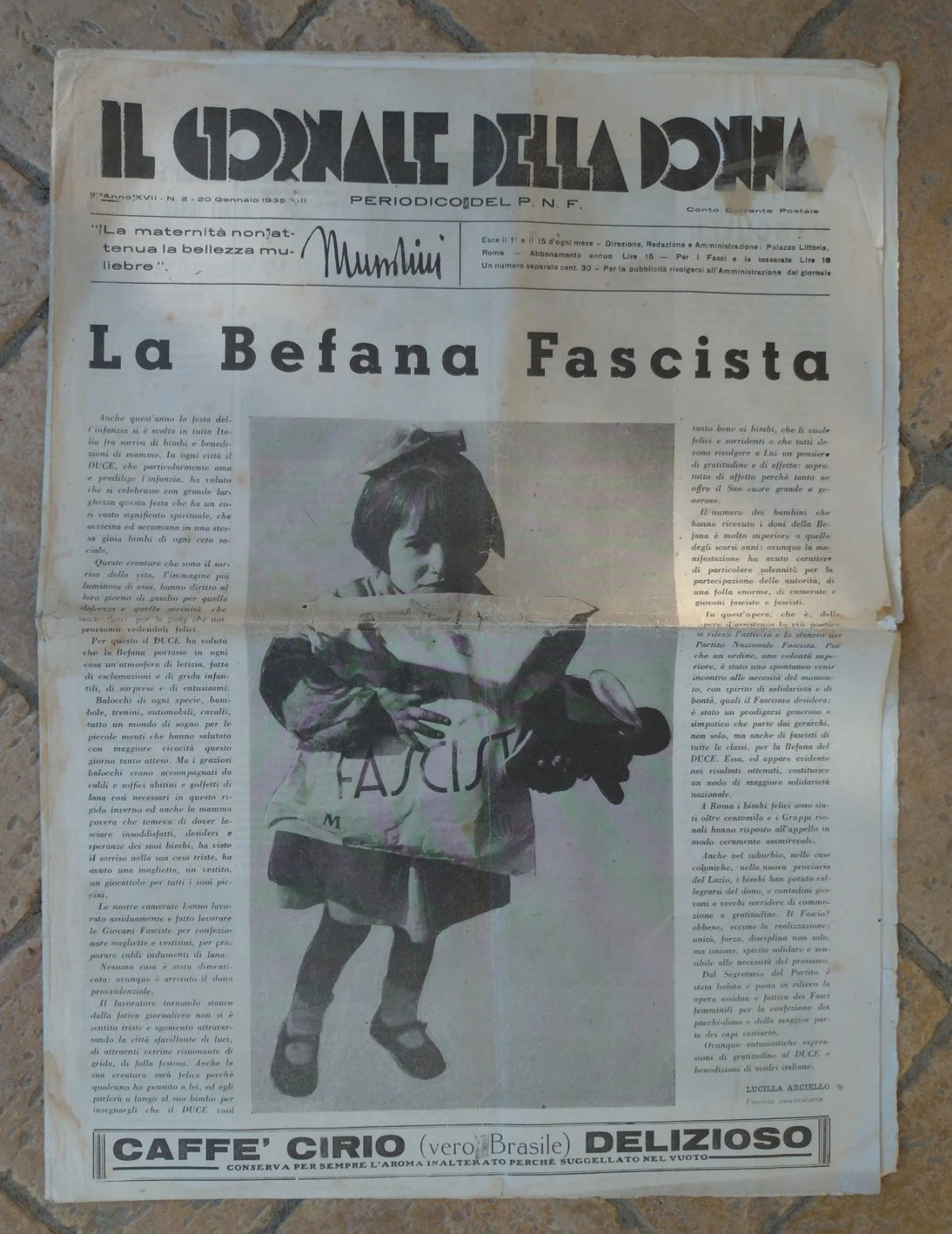 IL GIORNALE DELLA DONNA Gennaio 1935