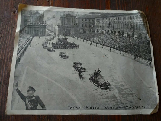 TORINO MUSSOLINI Piazza San Carlo 14 Maggio 1939 DUCE