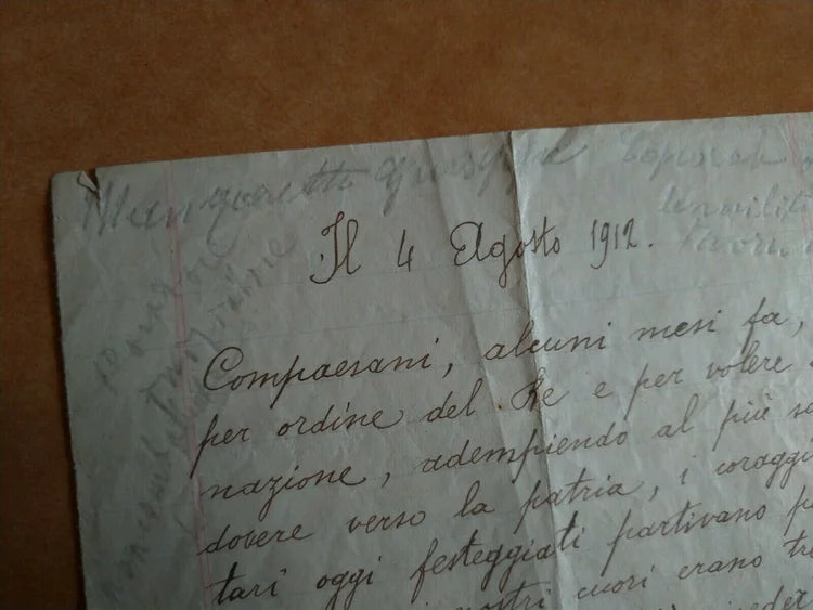 QUINCINETTO 4 Agosto 1912 GUERRA ITALO TURCA LIBIA REGIO ESERCITO ITALIANO