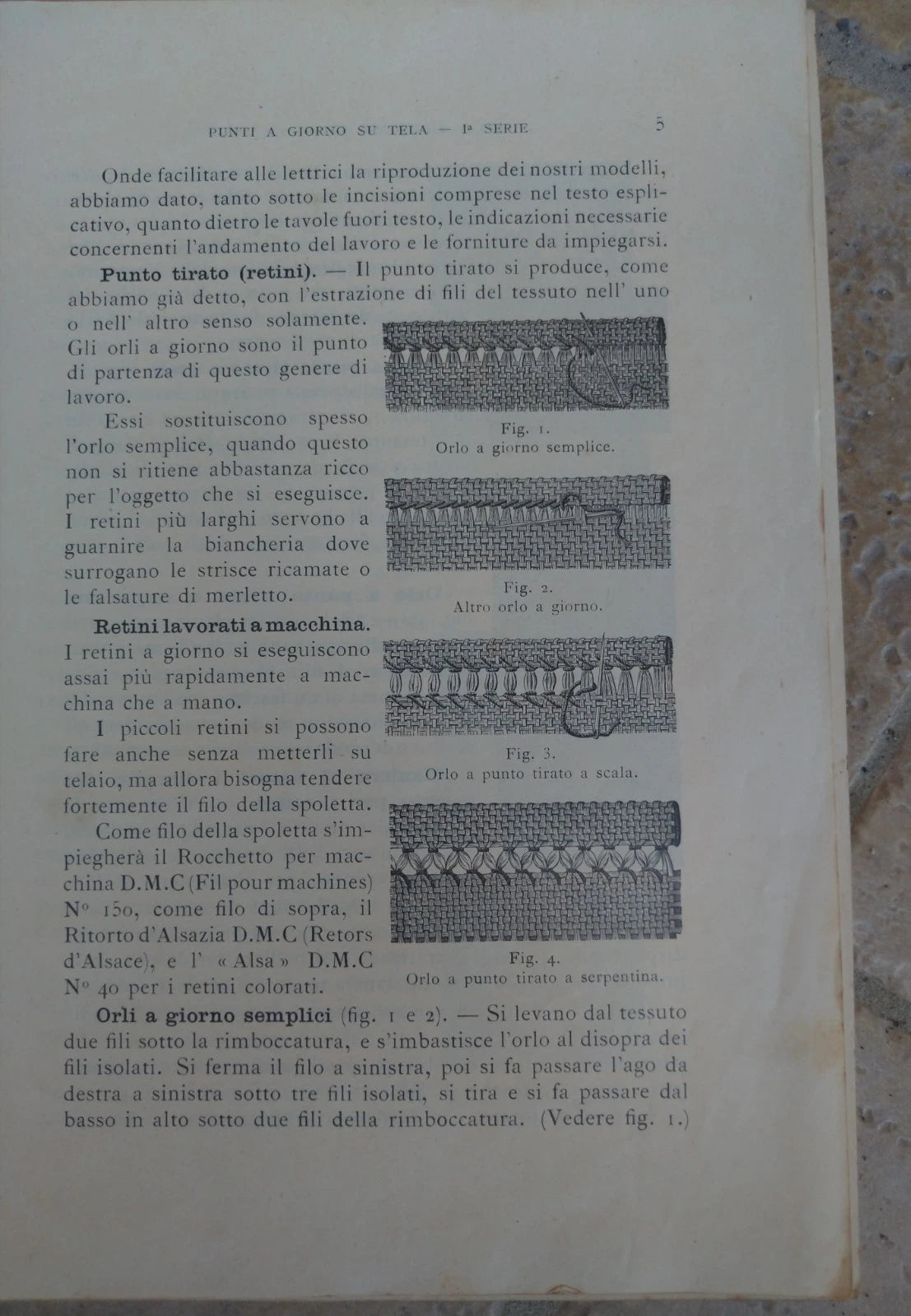PUNTI A GIORNO Biblioteca DMC Th. De Dillmont Editore Mulhouse 1a serie Rivista