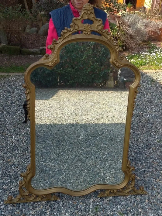 Specchio Antico Vintage Arredo Liberty Cornice Oro specchiera