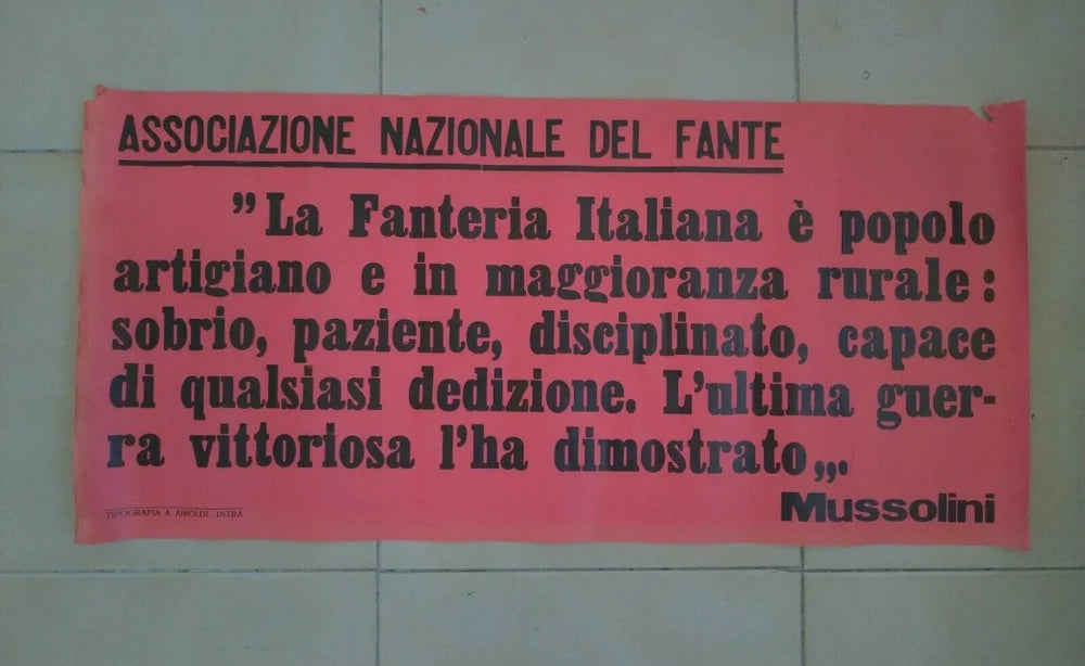 MUSSOLINI DUCE INTRA Associazione Nazionale del Fante