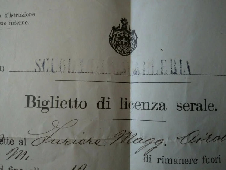 SCUOLA CAVALLERIA FURIERE MAGGIORE PINEROLO 26 Agosto 1900 ALESSANDRIA